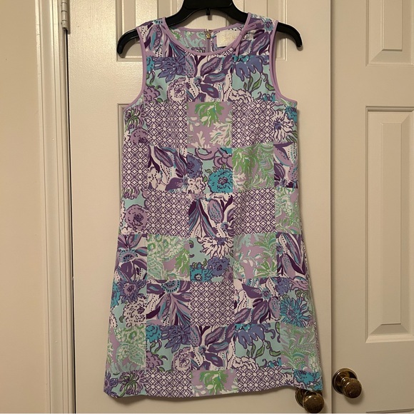 Lilly Pulitzer Julienne Shift Dress Multi Juicy Story Patch Print Womens Size 00 - Picture 4 of 8